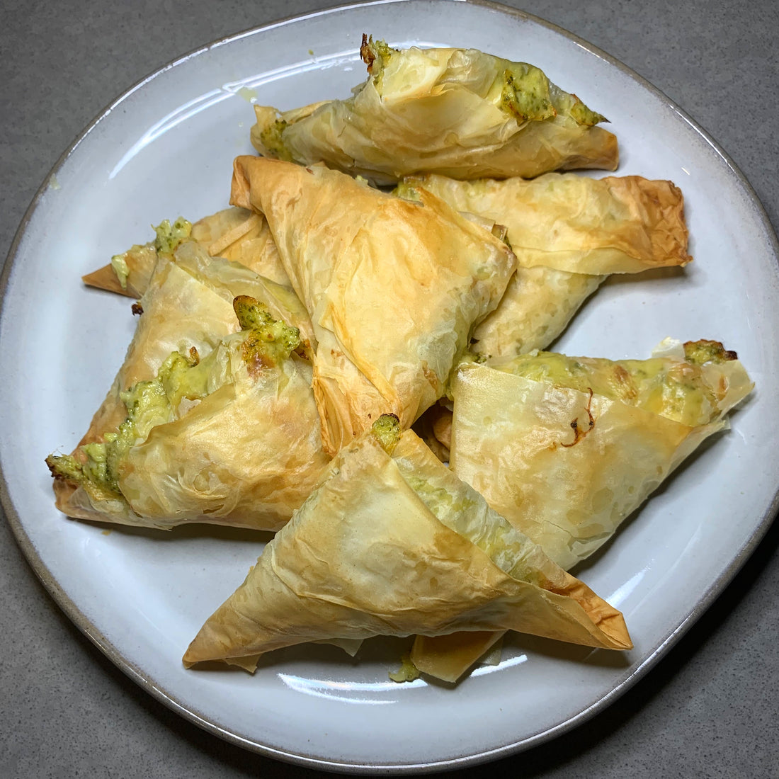 Chicken & Broccoli Phyllo Pockets