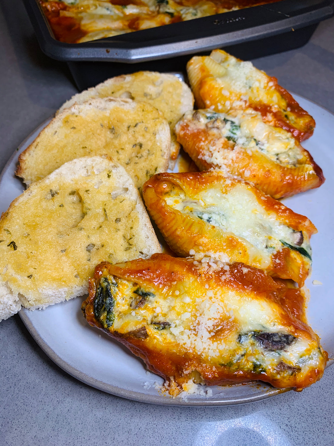 Spinach & Mushroom Stuffed Shells