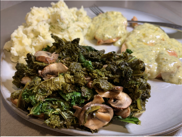 Kale & Mushrooms