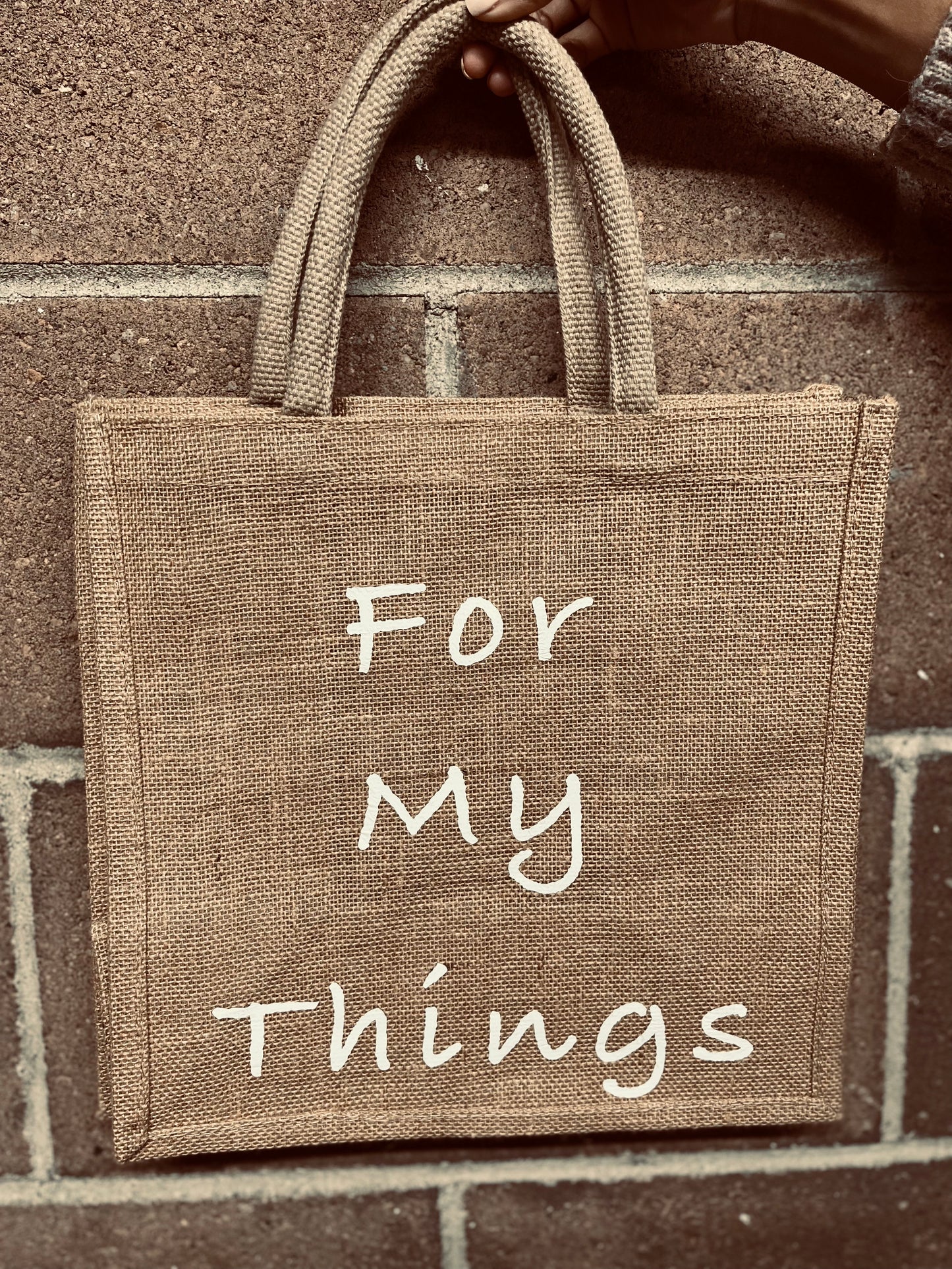 Natural Burlap Tote