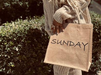 Natural Burlap Tote