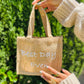 Mini Burlap Tote