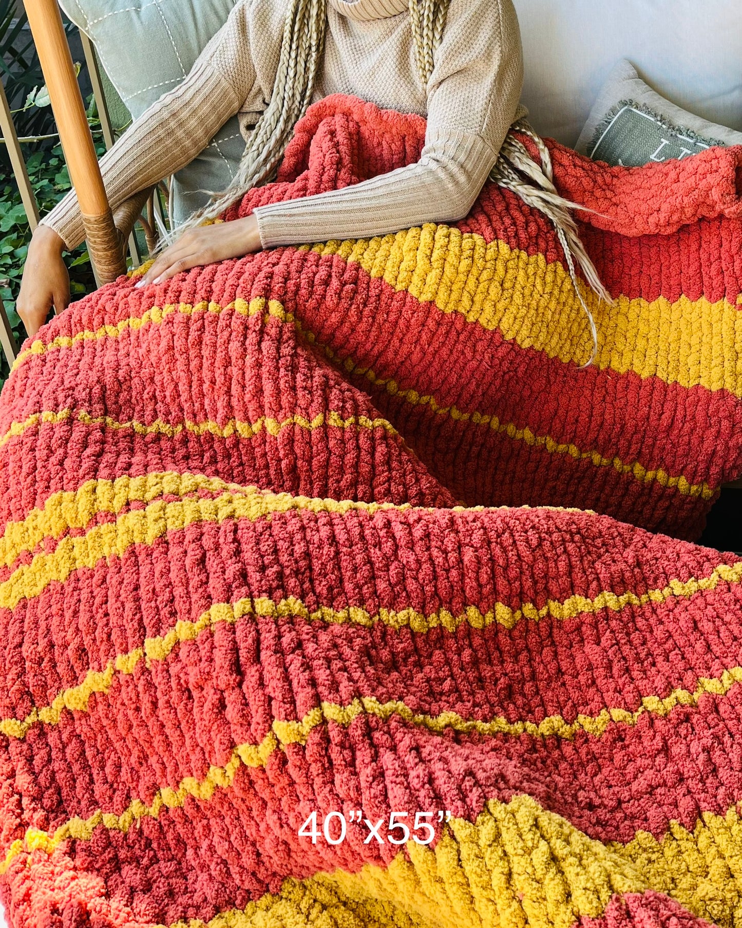 Large Chunky Knit Blankets